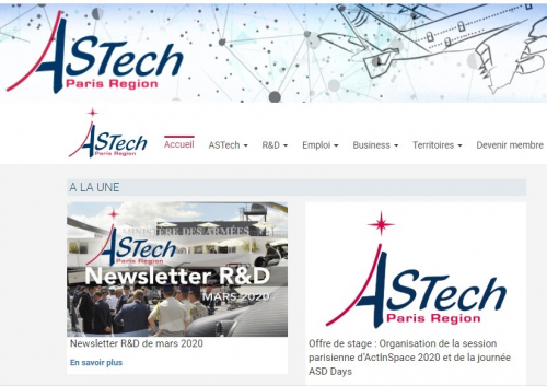 Offre de stage au Pôle ASTech : Organisation de la session parisienne d’ActInSpace 2020 et des ASD Days