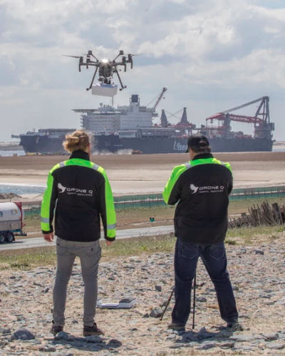 Livraison par drone au sein du port de Rotterdam