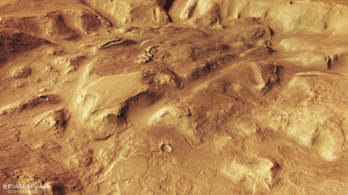 Zoom sur la région Nylosyrtis Mensae de Mars : deux moitiés d’un tout