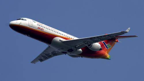 Nouveaux vols d'essais pour l'ARJ21 chinois