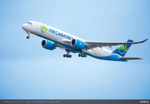 Le premier Airbus A350-900 d'Air Caraïbes prend les airs