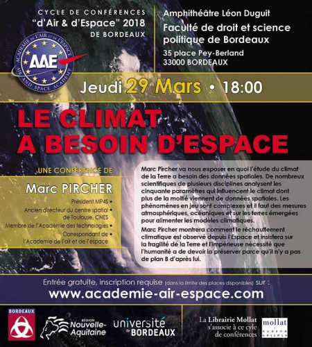 " Le climat a besoin d'espace " à Bordeaux le 29 mars
