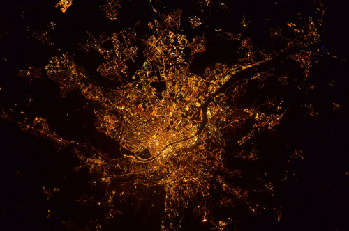 La Terre dans l’oeil de Thomas Pesquet #22 : Lyon la nuit