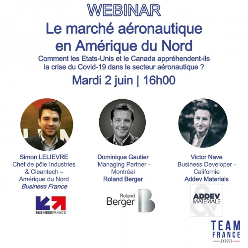 Webinar Team France Export sur le marché aéronautique en Amérique du Nord