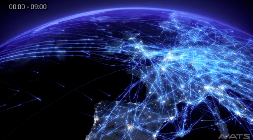 Vidéo : 24H de trafic aérien au-dessus de l'Europe