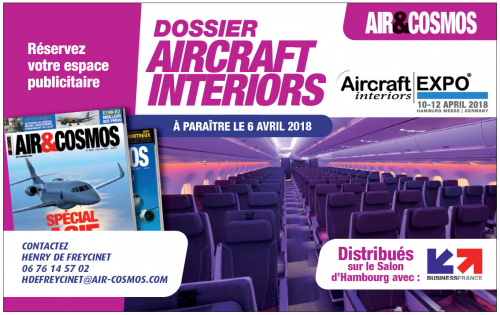 Air&Cosmos du 6 avril sur Aircraft Interiors Expo 2018 à Hambourg.