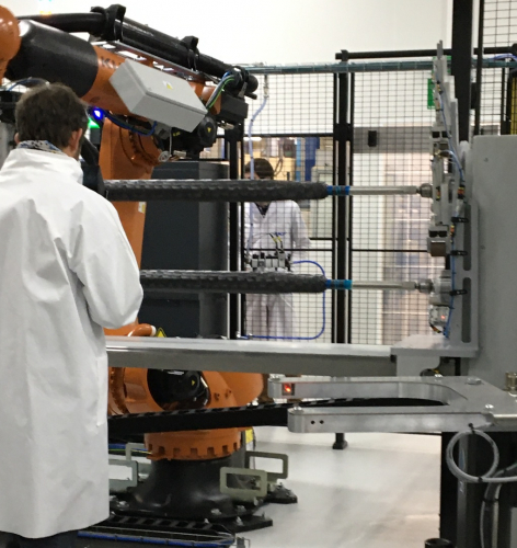 Composites : Ligne robotisée pour placements de fibres chez SKF