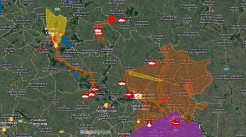 [Russie / Ukraine] Carte tactique : concentration des combats à l'Est et augmentation des aides militaires à l'Ukraine