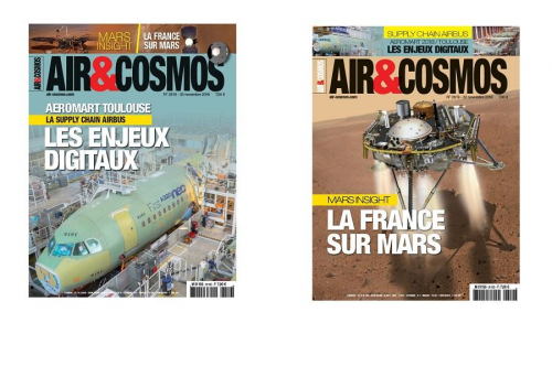 Mars InSight, Supply chain Airbus et enjeux digitaux, Maintenance sur AOG, cette semaine dans Air et Cosmos magazine