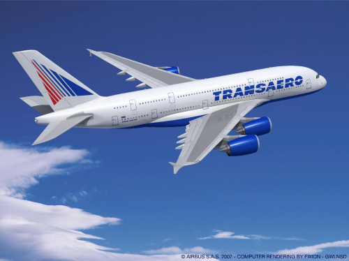 Airbus A380 : Transaero dévoile son aménagement trois classes