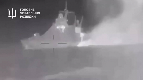Les drones navals ukrainiens coulent à nouveau un navire de guerre russe