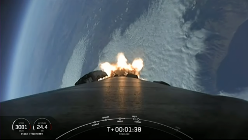 Premier lot sur orbite héliosynchrone de la constellation Starlink de SpaceX