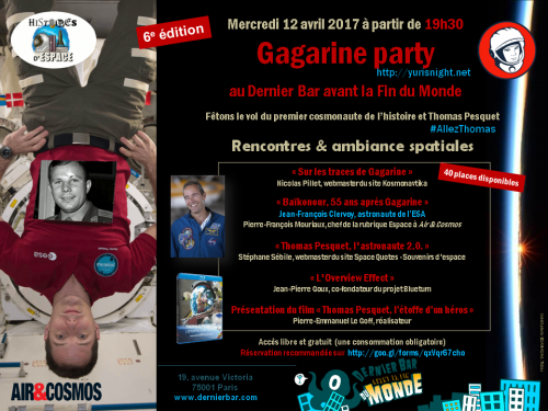 Yuri's Night/Gagarine Party à Paris le 12 avril