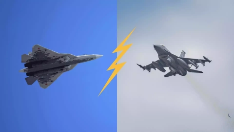 F-16 vs Su-57 : l’impérissable Fighting Falcon peut-il rivaliser avec le chasseur furtif russe au-dessus de l’Ukraine ?