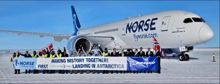 Norse Atlantic Airways réalise une première en faisant atterrir un Boeing 787 en Antarctique