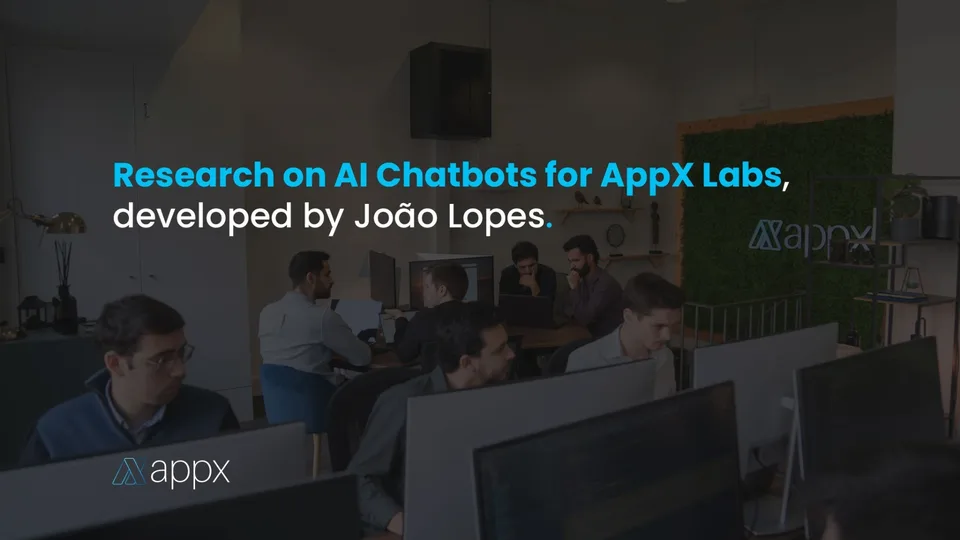 João Lopes presents on AI chatbots to the AppX team