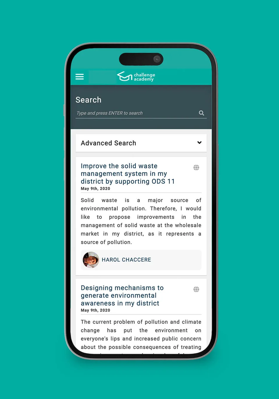 app screen