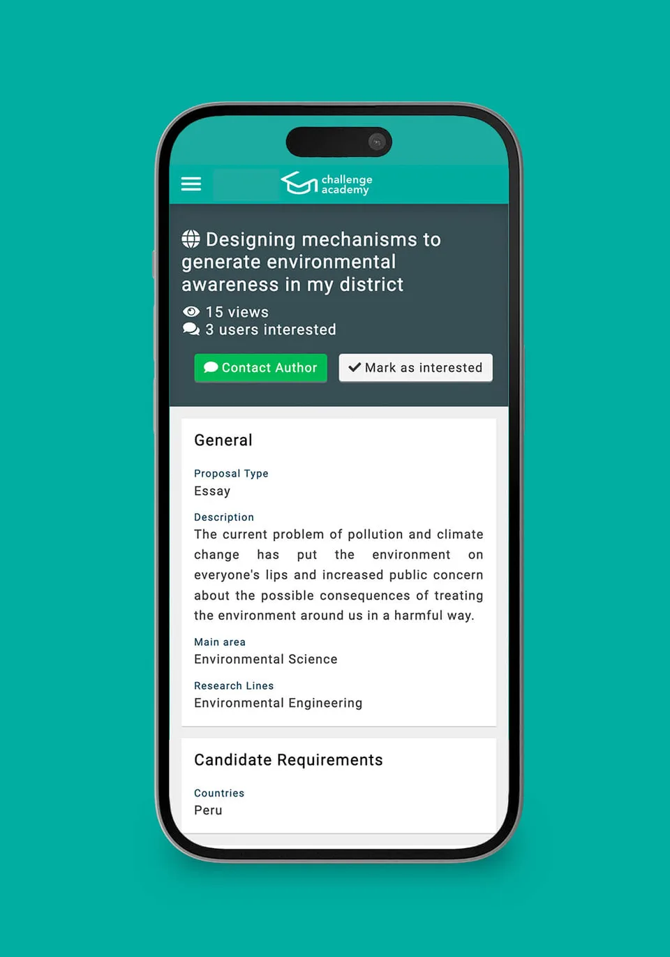 app screen