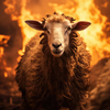 portrait-sheep-with-fire-burning_23-2151195452