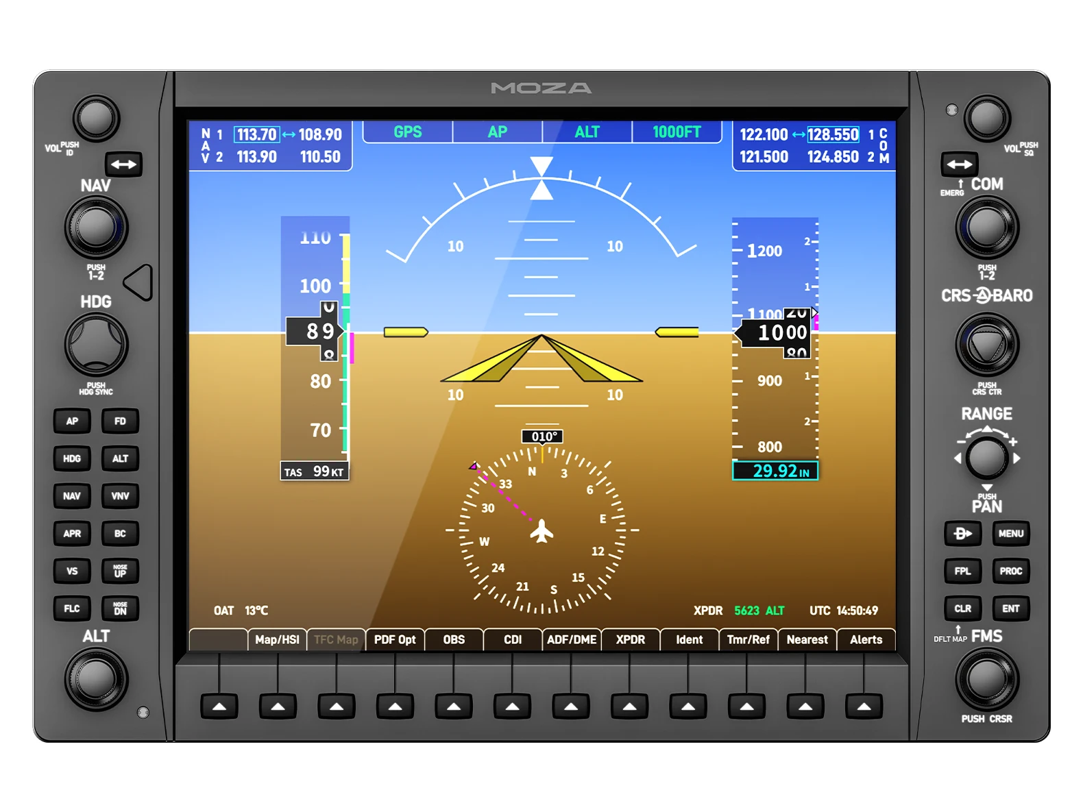 Moza MGX1000 Instrument Panel