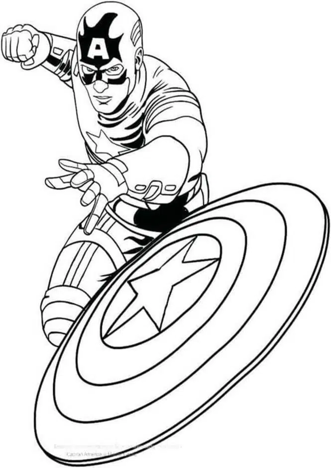 Captain America coloring pages - Free printable for fans