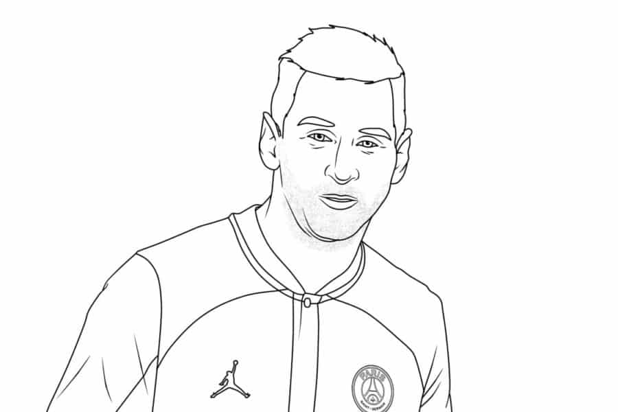 Messi coloring pages - Free to print for his fans