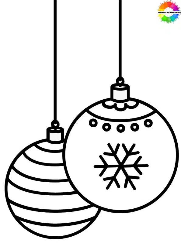  Weihnachtskugel ausmalbilder für tannenbaum dekoration Illustration 