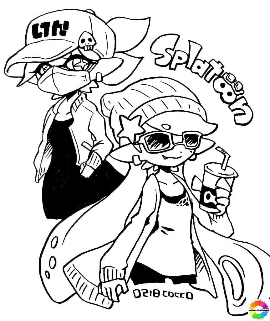 Splatoon Printable coloring pages for children