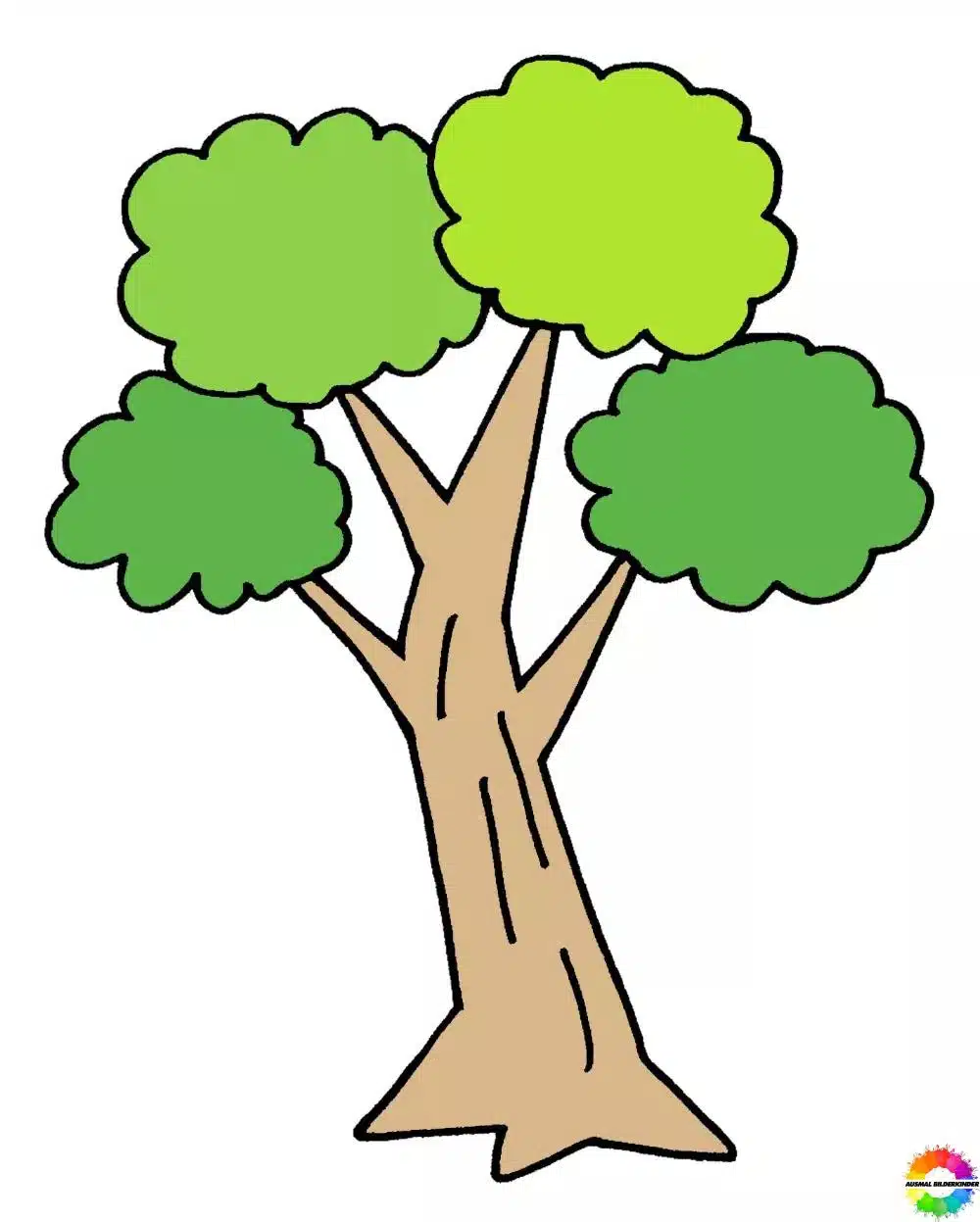 Baum zeichnen einfach - Schritt 10