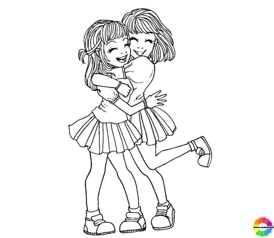 Lovely BFF Free printable coloring pages