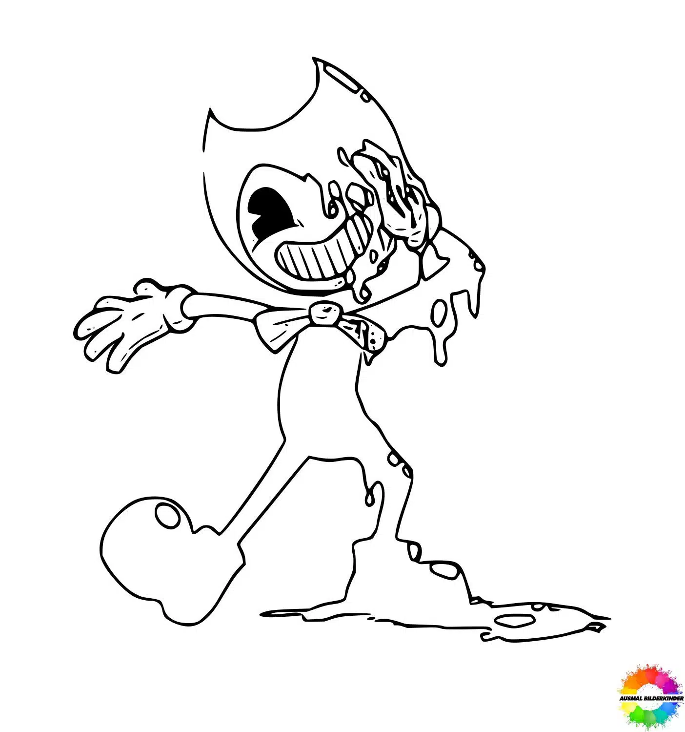 Bendy and the ink machine coloring pages free for children