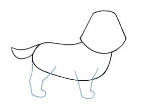 Hund zeichnen einfach - Schritt 04