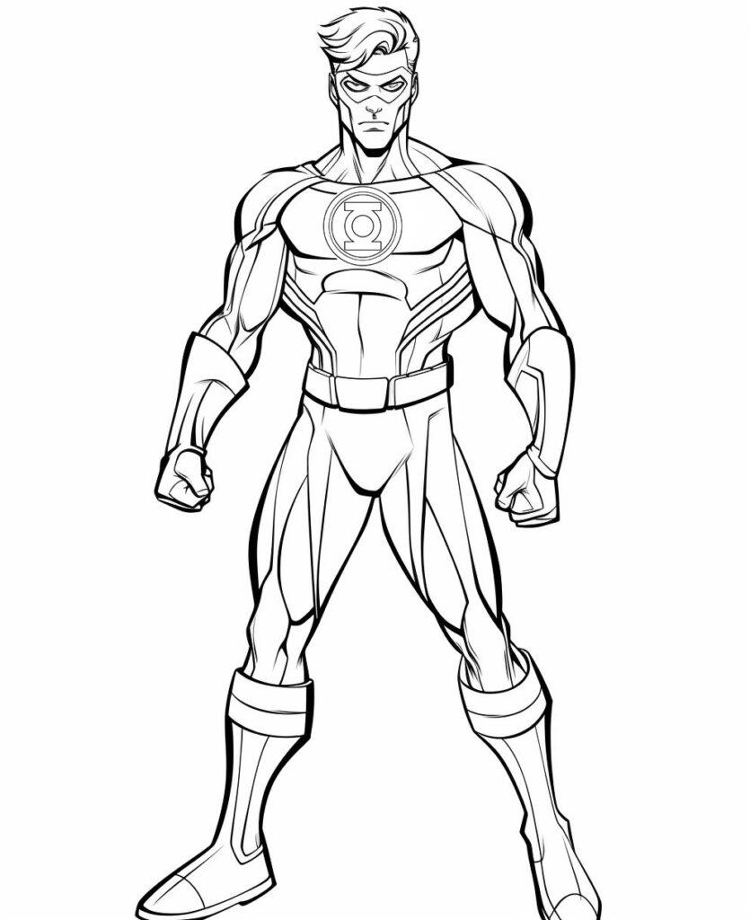 Superhero coloring pages printable PDF for kids