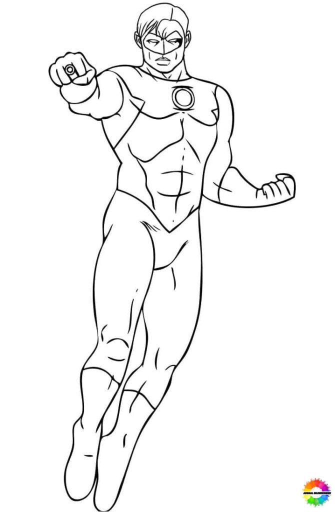 Green Lantern coloring pages free - Download now