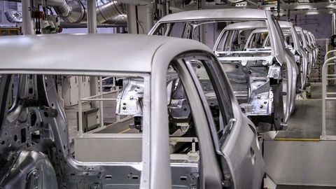 Thumb car body assembly line