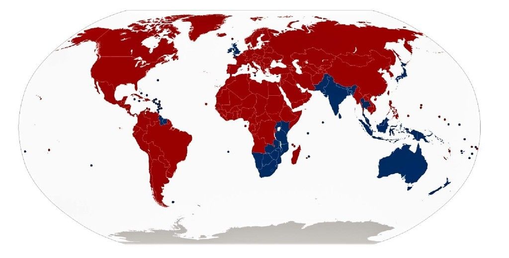 Content countries driving on the left or right