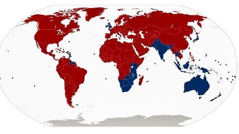 Thumb countries driving on the left or right