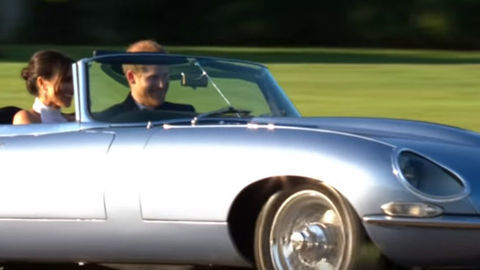Thumb prince harry and new wife meghan markle in the jaguar e type zero concept 100652456 l