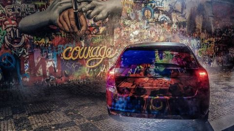 Thumb skoda scala camouflage lennon wall back