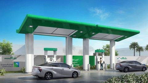 Thumb first hydrogen fuel cell vehicle fueling station