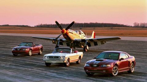 Thumb 2004 ford mustang anniversary edition and 1965 mustang with p 51