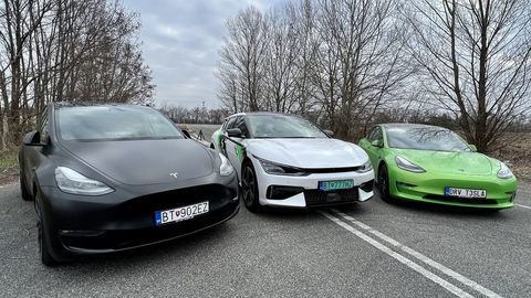 Najšportovejšia Kia všetkých čias: Kia EV6 GT vs Tesla Y Perf. a Tesla 3 Perf. (VIDEOTEST)