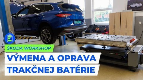 Škoda Enyaq iV: výmena a oprava trakčnej batérie na Slovensku (VIDEO)