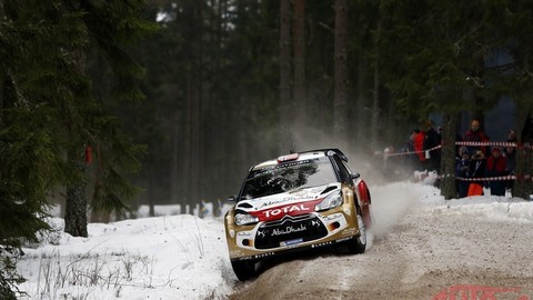 Rely Švédsko po prvej etape: 1. Ogier, 2. Mikkelsen, 3. Latvala