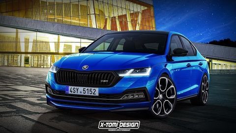 Škoda Octavia RS IV na prvej skici. Toto o nej zatiaľ vieme