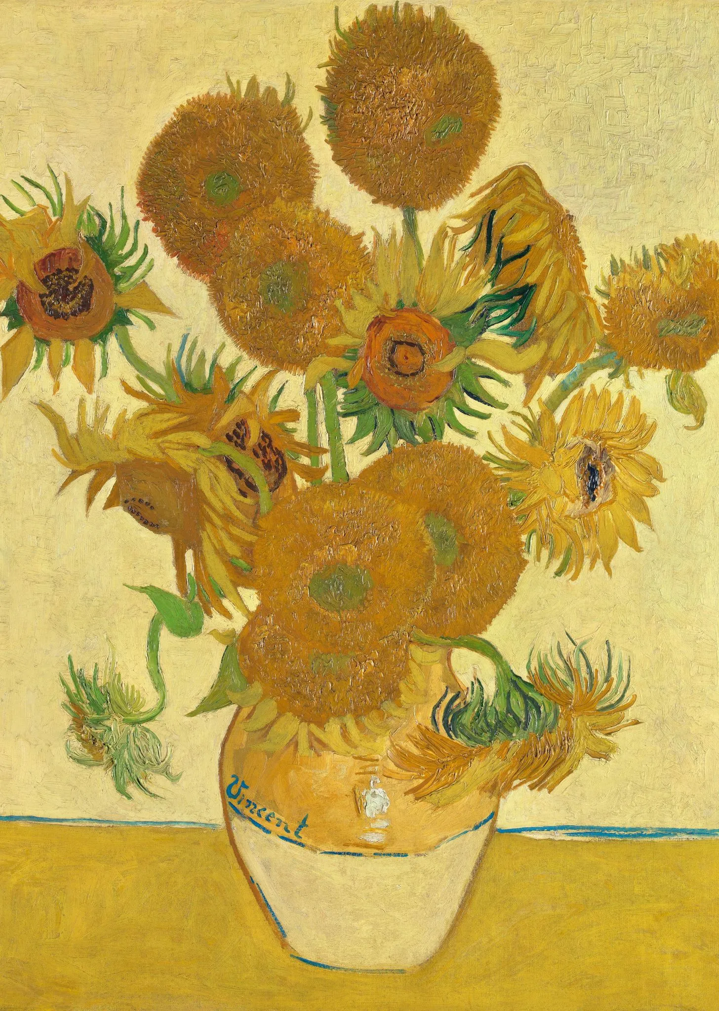 Vincent Van Gogh - Vase with Three Sunflowers (1888)