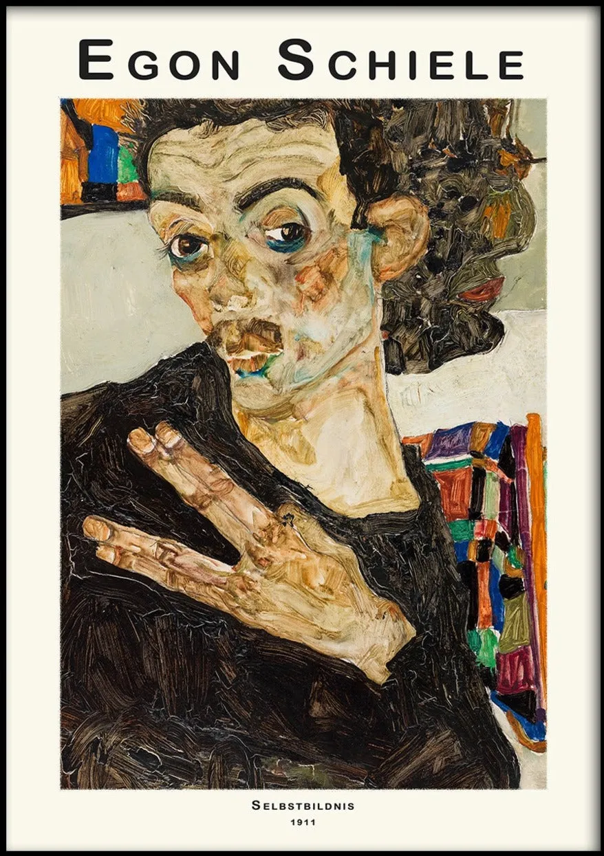Egon Schie Selbstbildnis (1911) painting in high resolution