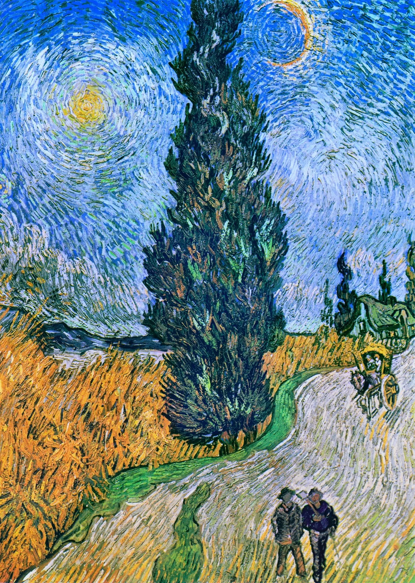 Vincent Van Gogh - Road with Cypress and Star (1890)