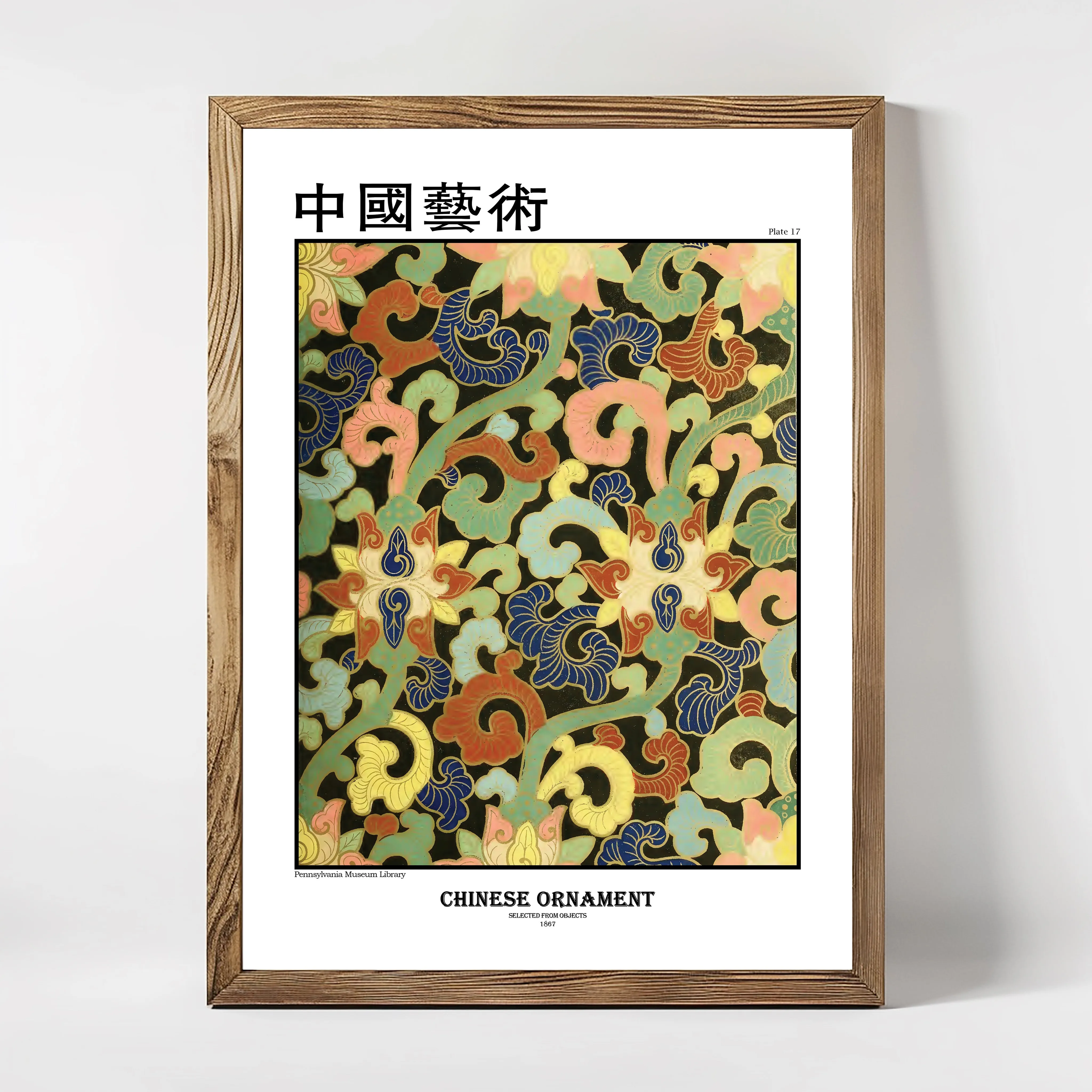 Colorful flower pattern, Examples of Chinese Ornament
