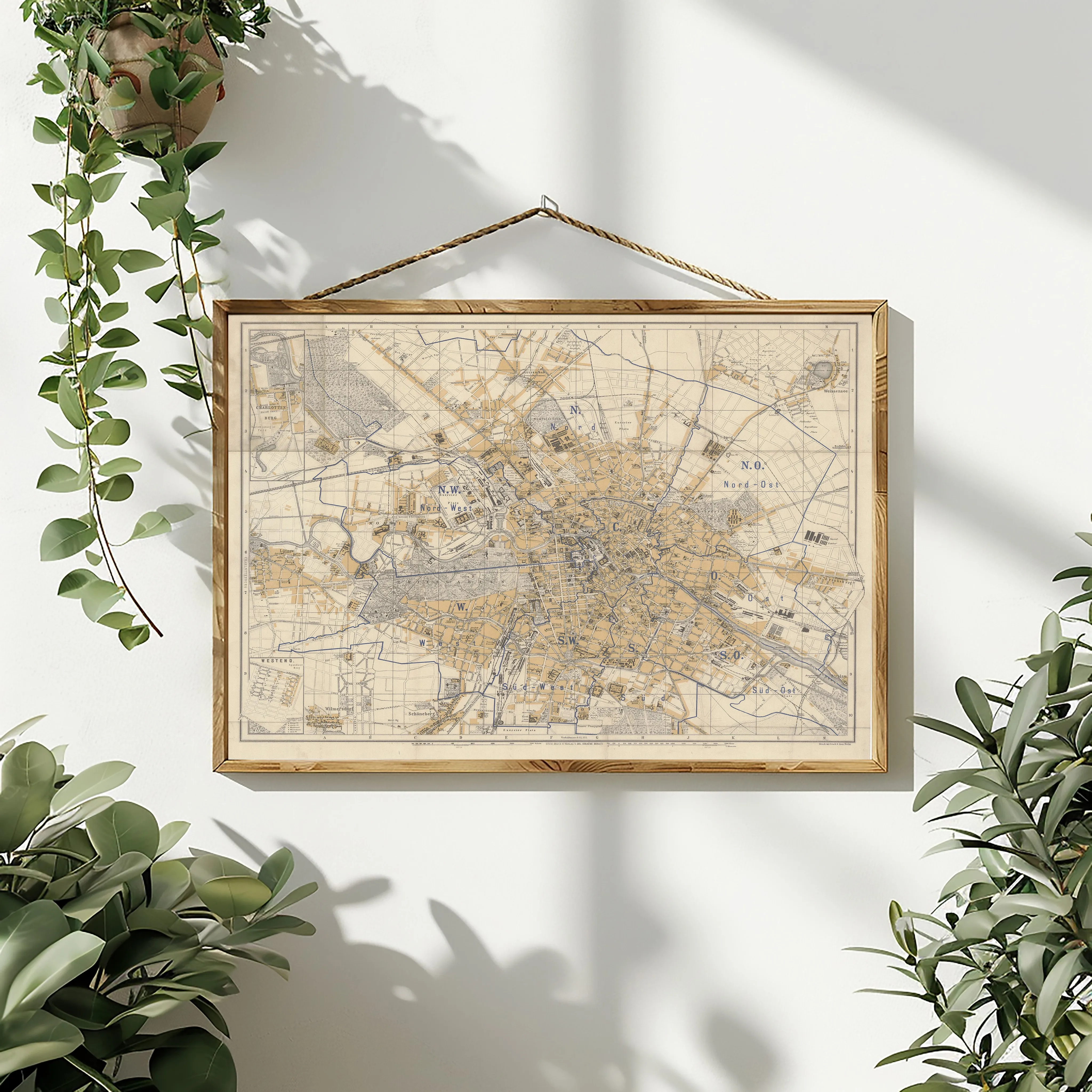 Berlin City Map, 1877